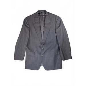 Lord and Taylor Men's Navy Pinstripe 100% Wool Blazer - Size 42R